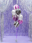 Balony Bel12 metalik srebrne SILVER SNOW 10 sztuk