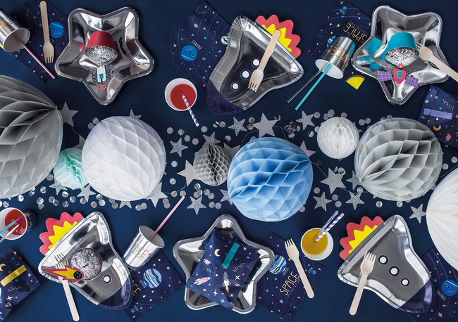 Rozeta honeycomb kula 30cm błękitna