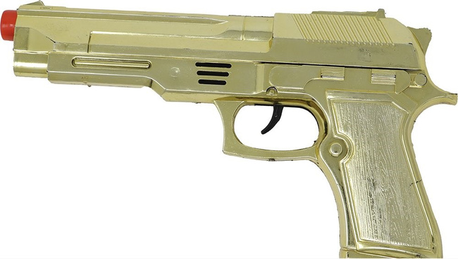 Pistolet złota broń 23cm
