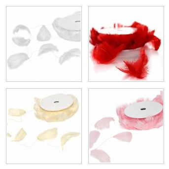 Piórka na drucie czerwone 10 m.