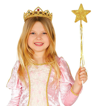 Różdżka Księżniczki złota 45cm gwiazdka