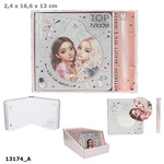 Top Model Notes srebrny z lusterkiem i długopisem