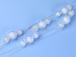 Girlanda z koralikami 1,8m biała