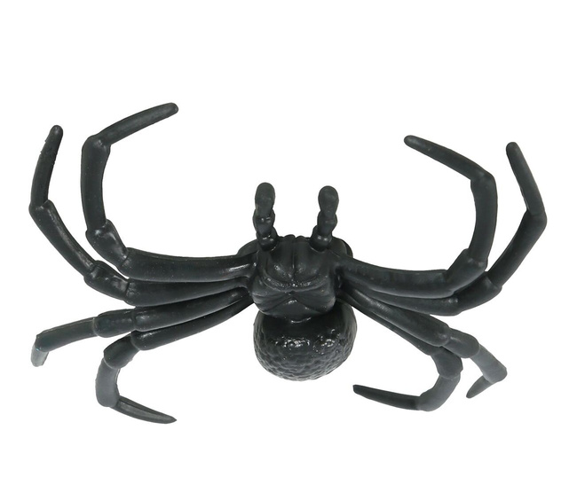 Pająki plastikowe 8cm 4 sztuki