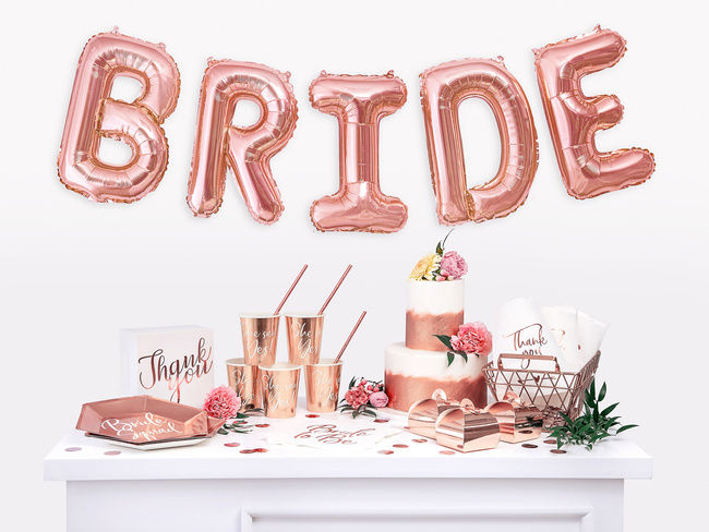 Balon foliowy 14" pudrowy róż Litera I