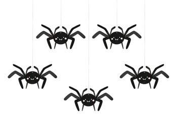 Dekoracja pająk 27x17cm 5 sztuk