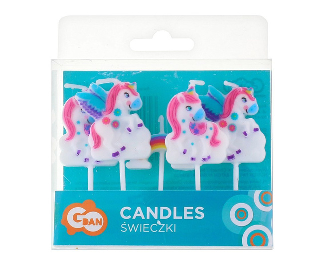 Świeczki urodzinowe pikery Jednorożec Pony 5 sztuk