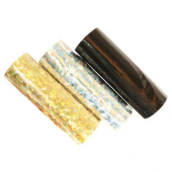 Serpentyna holograficzna: srebrna, złota i czarna 3 sztuki