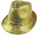 Kapelusz w cekiny - Złoty