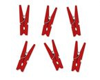 Klamerki dekoracyjne 3,5cm - czerwone 10 sztuk