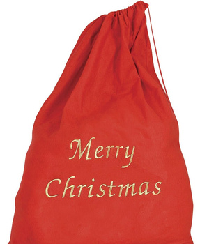 Worek Mikołaja haft: Merry Christmas 70x93cm