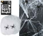 Pajęczyna - dekoracja na halloween 500g + 4 pająki