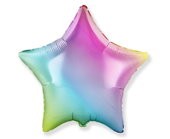 Balon foliowy 18" Gwiazdka gradient pastelowe