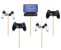 Gaming Party - Świeczki Pady + konsola 5 sztuk