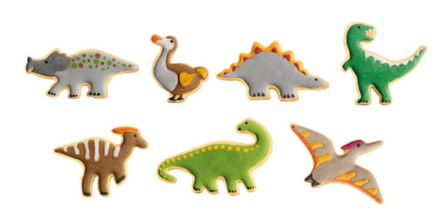 DELICIA - Wykrawacze do ciastek DINOZAURY 7 sztuk