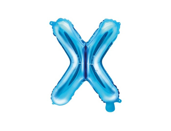Balon foliowy 14" błękitny Litera X