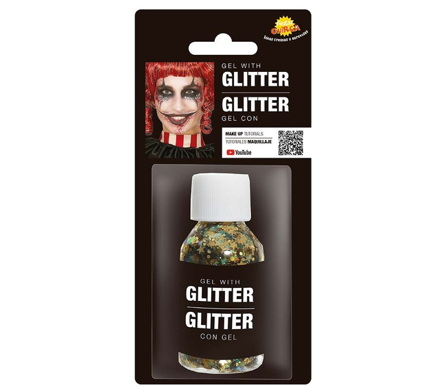 Brokat w żelu 20g - złoty