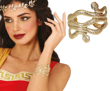 Akcesoria Egipskie - Bransoleta wąż, metalowa