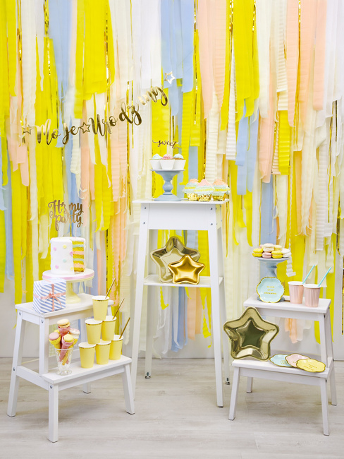 Baner urodzinowy "Moje Urodziny" 90cm złoty