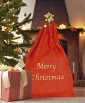 Worek Mikołaja haft: Merry Christmas 70x93cm
