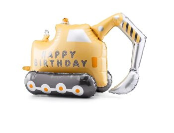 Balon stojący AIR 33" Happy Birthday Koparka