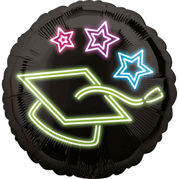 Balon foliowy 17' Absolutorium - biret neonowy