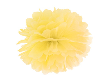 Pompon bibułowy 25cm - żółty