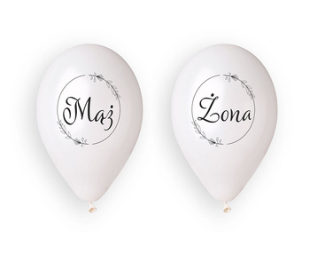Balony lateksowe 13" "Mąż / Żona" 4 sztuki