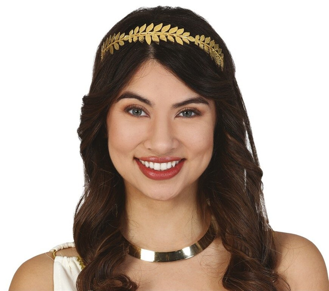 Opaska metalowa złoty laur