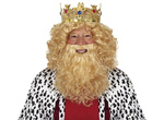 Peruka męska z brodą "Król" blond