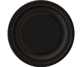 Czarne jednokolorowe - Talerzyki 22cm 8 sztuk