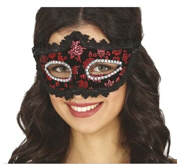 Maska karnawałowa " czarna w róże"