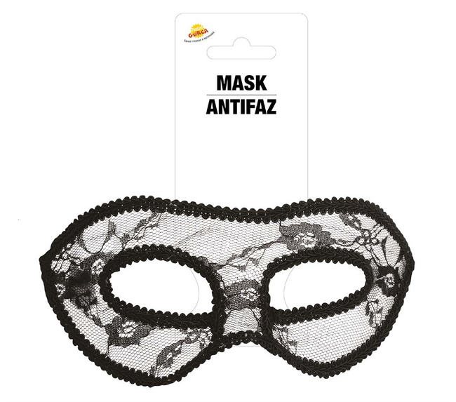 Maska karnawałowa "koronka" czarna