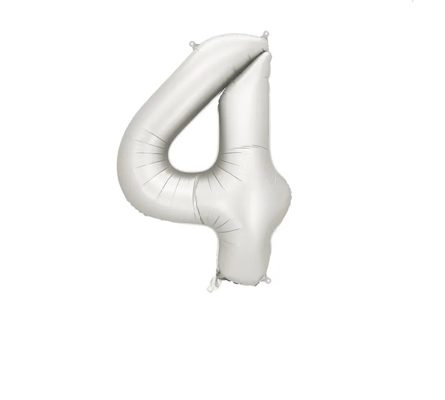 Balon foliowy 34" mat srebrny numer 4