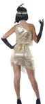 Kostium "Flapper Girl lata 20te" złota sukienka + opaska