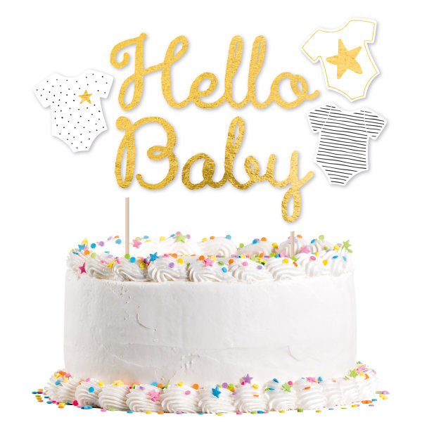 Hello Baby - Topper na tort 1 sztuka