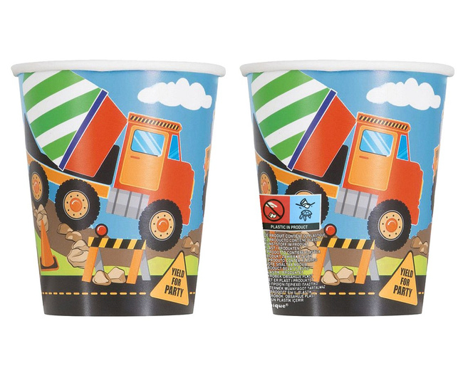 Budowniczy - Kubeczki papierowe 270 ml 8 sztuk
