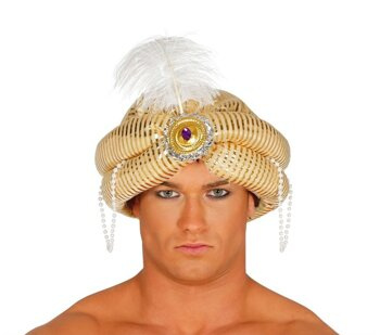 Czapka Araba - Turban Sultana złoty z perłami