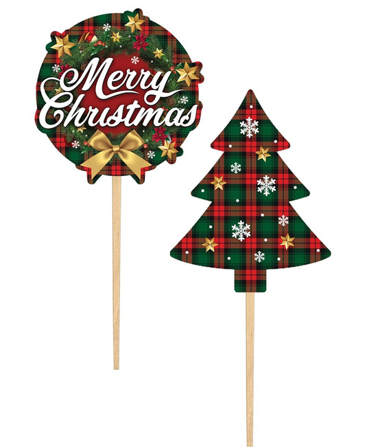 Choinka - Topper na wypieki 12 sztuk