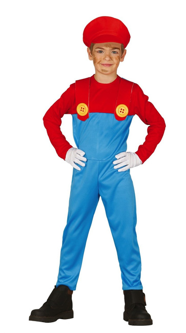 Kostium dziecięcy "Maszynista Mario" kombinezon + czapka