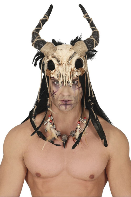 Maska profilowana "Czacha zwierza z rogami"