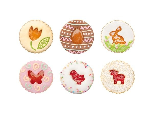 DELICIA - Wykrawacze do kruchych ciastek z nadzieniem WIELKANOC 8 elementów
