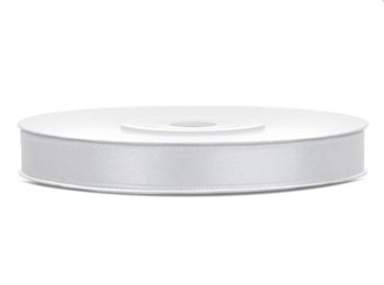 Tasiemka satynowa 0,6cm 25m  srebrna