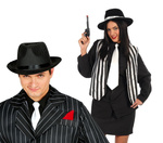 Krawat gangsterski - biały