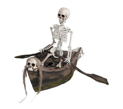 Szkielet w łodzi ruchomy 37 x 30 cm