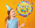 Balon foliowy 18" Kicia Kocia i Pacek, kolor