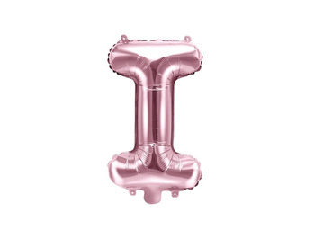 Balon foliowy 14" pudrowy róż Litera I