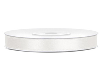 Tasiemka satynowa 0,6cm 25m  kremowa jasna