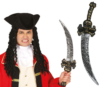 Miecz Pirata z czachą 58cm
