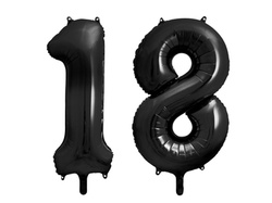 Balony foliowe 34" czarny numer 18